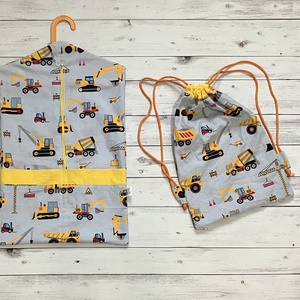 Munkagépes ovizsák és tornazsák szett, Játék & Sport, Ovis felszerelés, Ovis zsák, Varrás, MESKA