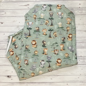 Safari mintás ovis vagy kisgyermek ágynemű szett + ovizsák tornazsák szett + derékalj  - játék & sport - ovis felszerelés - ovis szett - Meska.hu