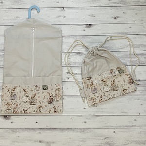 Nyuszi mintás ovizsák és tornazsák szett, Játék & Sport, Ovis felszerelés, Ovis szett, Varrás, MESKA