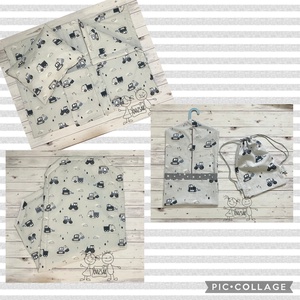 Munkagépes ovis vagy kisgyermek ágynemű szett + ovizsák tornazsák szett + derékalj , Játék & Sport, Ovis felszerelés, Ovis szett, Varrás, MESKA