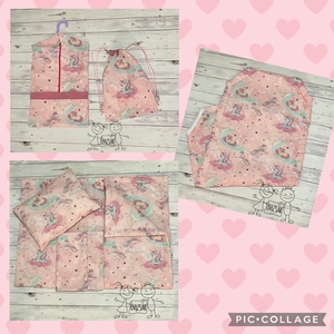 Unikornis mintás ovis vagy kisgyermek ágynemű szett + ovizsák tornazsák szett + derékalj , Játék & Sport, Ovis felszerelés, Ovis szett, Varrás, MESKA