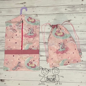 Unikornis mintás ovis vagy kisgyermek ágynemű szett + ovizsák tornazsák szett + derékalj  - játék & sport - ovis felszerelés - ovis szett - Meska.hu