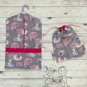 Unikornis és hattyú mintás ovis vagy kisgyermek ágynemű + ovizsák tornazsák szett + derékalj - játék & sport - ovis felszerelés - ovis szett - Meska.hu