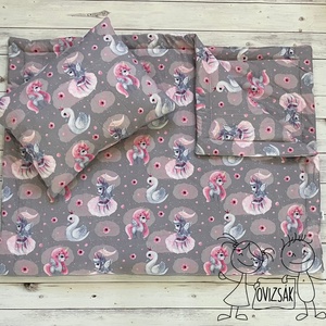 Unikornis és hattyú mintás ovis vagy kisgyermek ágynemű + ovizsák tornazsák szett + derékalj - játék & sport - ovis felszerelés - ovis szett - Meska.hu