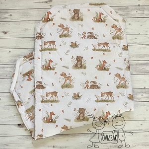 Erdei állatos ovis vagy kisgyermek ágynemű szett + ovizsák tornazsák szett + derékalj  - játék & sport - ovis felszerelés - ovis szett - Meska.hu