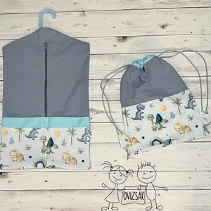 Dínó mintás ovizsák és tornazsák szett - Meska.hu