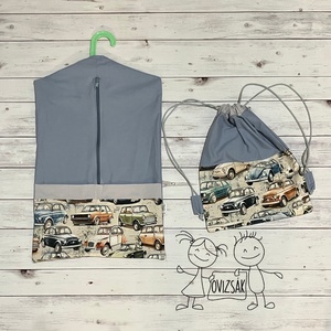 Retro autó mintás ovizsák és tornazsák szett - Meska.hu