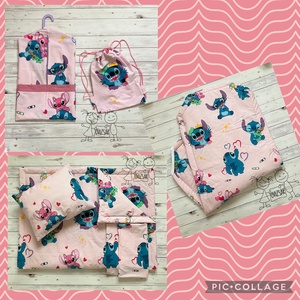 Stitch mintás ovis vagy kisgyermek ágynemű szett + ovizsák tornazsák szett + derékalj, Játék & Sport, Ovis felszerelés, Ovis szett, , MESKA