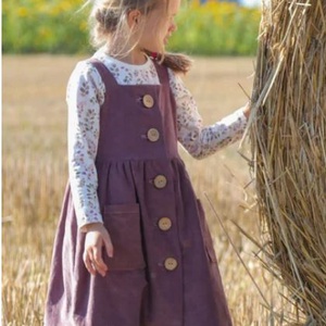 Leányka bő wintage style pántos ruha - oversize -  méretek: 1-12 éves korig- HANNA - ruha & divat - babaruha & gyerekruha - ruha - Meska.hu