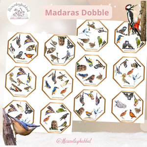 Dobble kerti madarak erdei madarak madaras madaraink - játék & sport - készségfejlesztő és logikai játék - memória játékok - Meska.hu