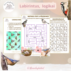 Madaras foglalkoztató csomag - játék & sport - készségfejlesztő és logikai játék - logikai játékok - Meska.hu
