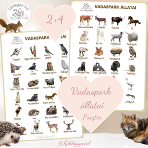 Poszter  6 db Erdei / Házi állatok  vadaspark állatai, Játék & Sport, Készségfejlesztő és Logikai játék, Memória játékok, Papírművészet, Mindenmás, MESKA