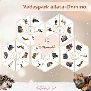 Domino Vadaspark Erdei állatok   - játék & sport - készségfejlesztő és logikai játék - memória játékok - Meska.hu