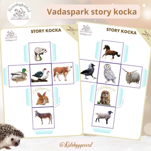Story kocka vadaspark Erdei állatok - játék & sport - készségfejlesztő és logikai játék - memória játékok - Meska.hu