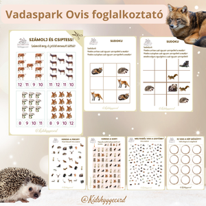 Foglalkoztató ovisoknak Vadaspark Erdei állatok  Bingo, Sudoku, számok, abc - Meska.hu
