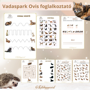 Foglalkoztató ovisoknak Vadaspark Erdei állatok  Bingo, Sudoku, számok, abc - játék & sport - készségfejlesztő és logikai játék - memória játékok - Meska.hu