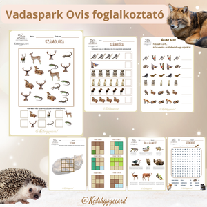 Foglalkoztató ovisoknak Vadaspark Erdei állatok  Bingo, Sudoku, számok, abc - játék & sport - készségfejlesztő és logikai játék - memória játékok - Meska.hu