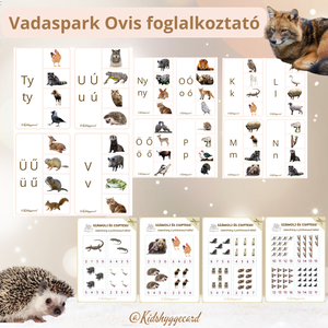 Foglalkoztató ovisoknak Vadaspark Erdei állatok  Bingo, Sudoku, számok, abc, Játék & Sport, Készségfejlesztő és Logikai játék, Memória játékok, Papírművészet, Mindenmás, MESKA