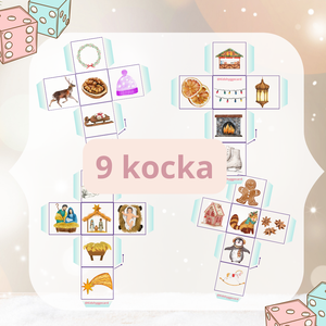 Téli Karácsonyi Mese kocka társasjáték - karácsony - mikulás - mikulás ajándékok - Meska.hu