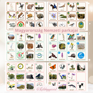 Nemzeti Parkok Magyarországon memória - játék & sport - készségfejlesztő és logikai játék - logikai játékok - Meska.hu