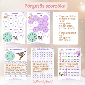 Szorzóka pörgetős szorzás 70 oldal  - játék & sport - készségfejlesztő és logikai játék - logikai játékok - Meska.hu