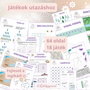 Logikai koncentráció fejlesztő Játékok utazáshoz autóba lamináld és játszd újra, Művészet, Grafika & Illusztráció, Digitális, Mindenmás, MESKA