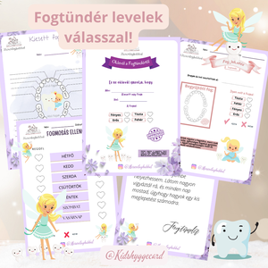 Fogtündér levél, fogmosási ellenőrző lista, kiesett fogak vezetése, oklevél - Meska.hu