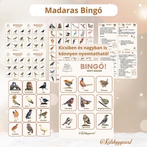 Madaras bingó - diy (csináld magad) - egységcsomag - Meska.hu
