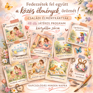 Tavaszi élmény kártyák bakancs lista programok, Játék & Sport, Készségfejlesztő és Logikai játék, Logikai játékok, Fotó, grafika, rajz, illusztráció, Mindenmás, MESKA