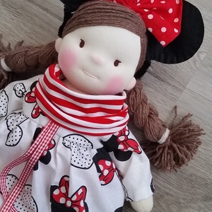 rongybaba, baba, Minnie, Mickey mouse, Minnie mouse, waldorf baba - Meska.hu