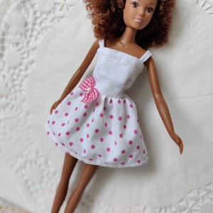 Barbie babaruha hímzett felsővel - játék & sport - baba & babaház - babaruha, babakellék - Meska.hu