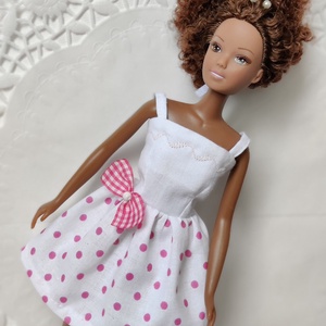 Barbie babaruha hímzett felsővel - játék & sport - baba & babaház - babaruha, babakellék - Meska.hu