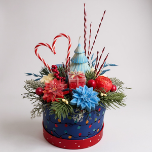 Színes adventi gyertyacsokor - Meska.hu