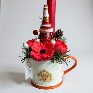 Bögrés adventi dísz - karácsony - adventi díszek - adventi asztaldísz - Meska.hu