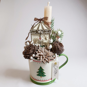 Bögrés adventi dísz - Meska.hu