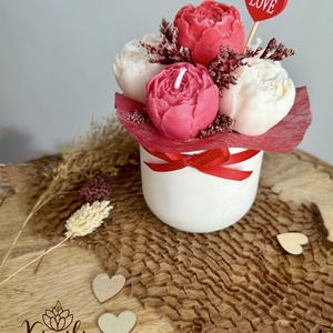 Valentin napi virágbox - otthon & életmód - gyertya, illat, aroma - gyertya - Meska.hu