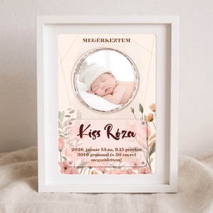 MEGÉRKEZTEM személyre szabható poszter, Baba - mama, Babaemlékek, Bababejelentők, Fotó, grafika, rajz, illusztráció, MESKA