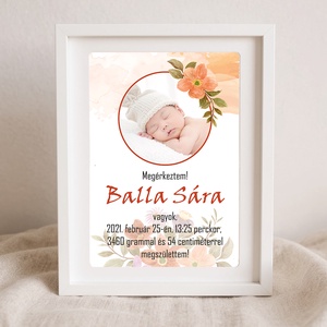 MEGÉRKEZTEM személyre szabható poszter - baba - mama - babaemlékek - bababejelentők - Meska.hu