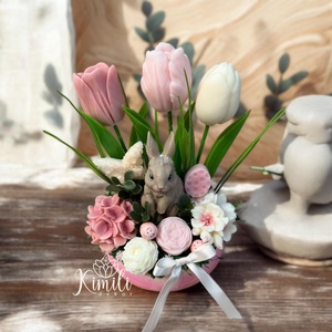 Tavaszi/húsvéti asztaldísz - ünnepi díszek, dekorációk - húsvéti díszek és dekorációk - húsvéti asztaldíszek - Meska.hu