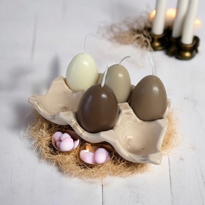 Húsvéti gyertyatojások tartóban - Meska.hu