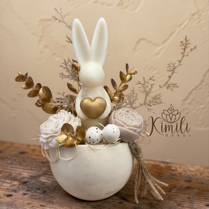 Tavaszi/húsvéti dísz, Ünnepi díszek, dekorációk, Húsvéti díszek és dekorációk, Húsvéti asztaldíszek, Gyertya-, mécseskészítés, MESKA