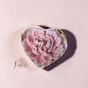 Illatgyertya + szív tálka - Meska.hu