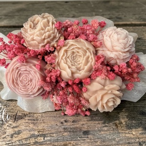 Mini viaszvirág box - otthon & életmód - virágdekoráció - virágok - virágbox - Meska.hu