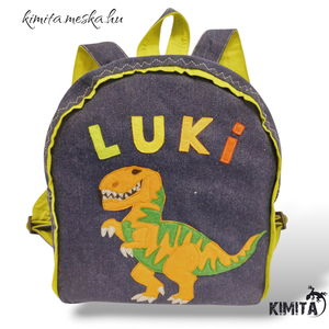 T-Rex mintás hátizsák - táska & tok - hátizsák - kishátizsák - Meska.hu