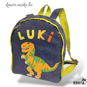 T-Rex mintás hátizsák - táska & tok - hátizsák - kishátizsák - Meska.hu