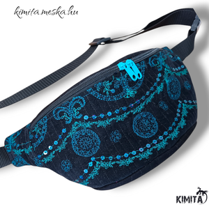  Hímzett kord övtáska maxi, Táska & Tok, Övtáska, Varrás, MESKA