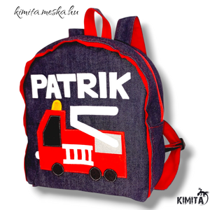 TŰZOLTÓS hátizsák piros - táska & tok - hátizsák - kishátizsák - Meska.hu