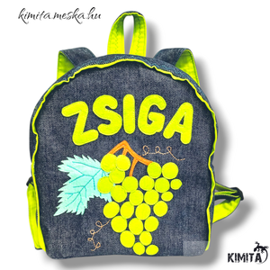 Szőlő mintás hátizsák - táska & tok - hátizsák - kishátizsák - Meska.hu