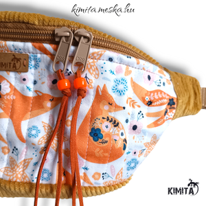 Mustár övtáska rókás - táska & tok - övtáska - Meska.hu