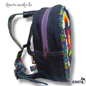 Virágos hátizsák  - táska & tok - hátizsák - kishátizsák - Meska.hu